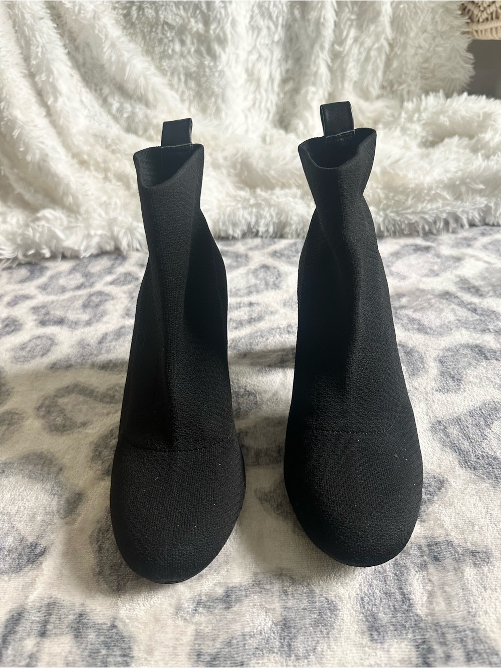 BCBGeneration Black Stretch Sock Booties